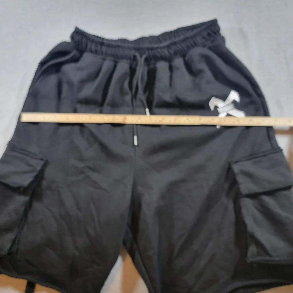 11BYBBS DARK Cargo Shorts Mens Medium Black Excellent Techwear Streetwear Goth